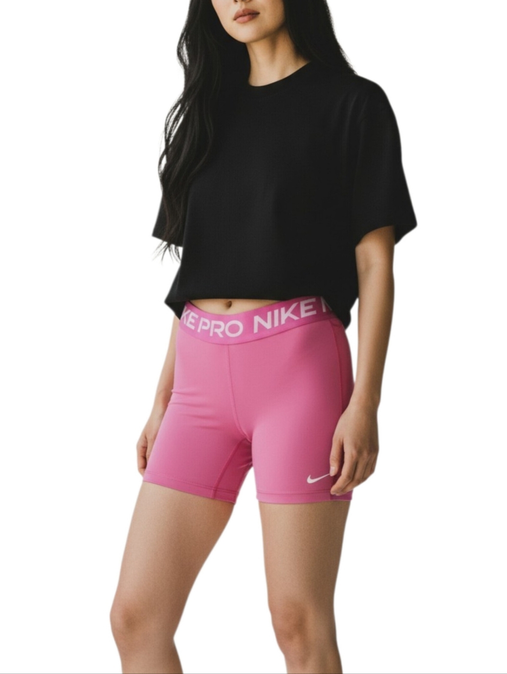 Nike Pro Dri-Fit Womens Training Compression Short 4.5" Pink Activewear Sport M